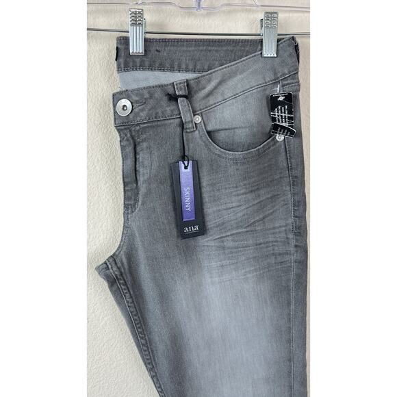NWT a.n.a Low Rise Skinny Fit Through Hip And Thigh Gray Stretch Jeans 31/12 - Picture 11 of 12